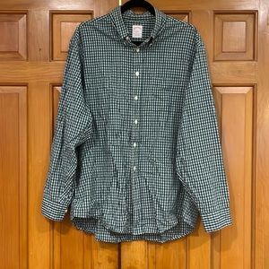 Mens Brooks Brothers 100% Cotton Plaid Button Down sz L